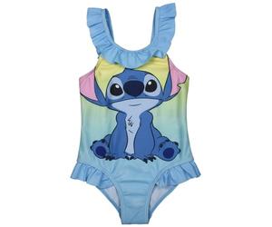 Disney Lilo & Stitch Bañador con volantes para niña - Traje de baño infantil de una pieza, color azul, azul, 98-104