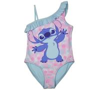 Disney Lilo & Stitch - Bañador para niña con volantes, color rosa y azul, rosa/azul, 134-140