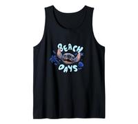 Disney Lilo & Stitch Beach Days Big Stitch Face Logo Camiseta sin Mangas