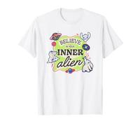 Disney Lilo & Stitch Believe In Your Inner Alien Retro Logo Camiseta