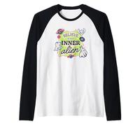 Disney Lilo & Stitch Believe In Your Inner Alien Retro Logo Camiseta Manga Raglan
