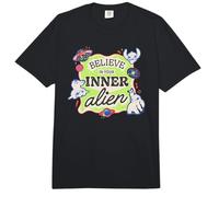 Disney Lilo & Stitch Believe In Your Inner Alien Retro Logo Comfort Colors Adult Heavyweight T-shirt