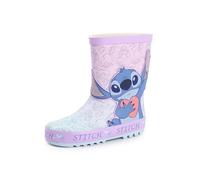 Disney Lilo & Stitch Botas de Agua para Niñas | Botas de Agua para Niños con Estampado Total de Stitch en Púrpura | Botas de Goma Resistentes al Agua para Niños