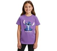 Disney Lilo & Stitch Camiseta para niña - Aloha Experiment Niños Camiseta de Manga Corta Lila