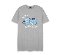 Disney Lilo & Stitch - Camisón gris de marga para mujer | Camisón gráfico para dormir todo el día | Lindo conjunto de pijama para dormir | Ropa de dormir de personajes para mujer, gris, M