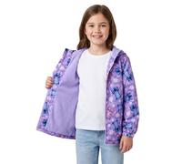 Disney Lilo & Stitch - Chubasquero impermeable con capucha con forro polar con cremallera y bolsillos, tallas para niños de 5 a 6 a 11 a 12 años, abrigo Angel & Stitch para niñas