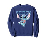 Disney Lilo & Stitch Clutching Hearts Sudadera, Unisex para adultos, Azul Marino, XXL
