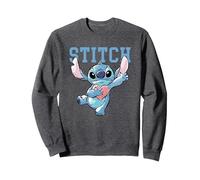 Disney Lilo & Stitch Clutching Hearts Sudadera, Unisex para adultos, Jaspeado Oscuro, M