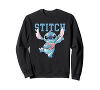 Disney Lilo & Stitch Clutching Hearts Sudadera, Unisex para adultos, Negro, L