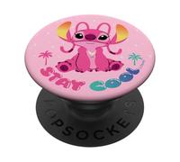 Disney Lilo & Stitch Cute Happy Agel Stay Cool Logo PopSockets PopGrip Intercambiable