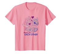 Disney Lilo & Stitch Día de San Valentín Made For Each Other Camiseta, Niños, Rosado, 10 años
