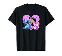 Disney Lilo & Stitch Día de San Valentín Pink Heart Kisses Camiseta