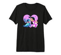 Disney Lilo & Stitch Día de San Valentín Pink Heart Kisses Camiseta premium