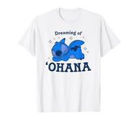 Disney Lilo & Stitch Dreaming Of Ohana Cute Sleepy Stitch Camiseta