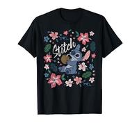 Disney Lilo & Stitch Floral Stitch Coconut Portrait Camiseta