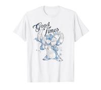 Disney Lilo & Stitch Good Times Only Stitch Paint Splatter Camiseta
