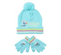 Disney Lilo & Stitch, Gorro + Guantes Pack, Niños, Elástico (1 a 12 años), Suave, Lindo, Cálido, Sombreros, Niña, Niño, Modelo DIS LIS 5238D088 S1-TU