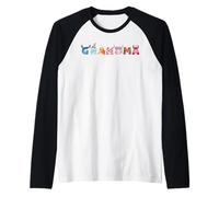 Disney Lilo & Stitch Letters Grandma Birthday Family Trip Camiseta Manga Raglan