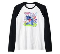 Disney Lilo & Stitch Make Your Own Rules Colorful Sketch Camiseta Manga Raglan