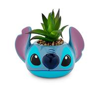 Disney Lilo & Stitch - Mini maceta de cerámica de 3 pulgadas con suculentas artificiales