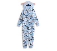 Disney Lilo & Stitch Mono Azul para niña | Pijama de Forro Polar Suave con Cremallera y Capucha con Puntadas 3D | Ropa de Dormir de Manga Larga para Dormir y Relajarse | Merchandising