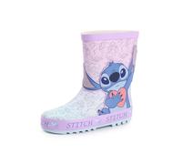 Disney Lilo & Stitch Botas de Agua para Niñas | Botas de Agua para Niños con Estampado Total de Stitch en Púrpura | Botas de Goma Resistentes al Agua para Niños