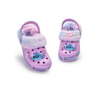 Disney Lilo & Stitch Morado Stitch Fur Lined Zuecos Chicas