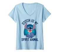 Disney Lilo & Stitch My Spirit Animal Stitch Camiseta Cuello V