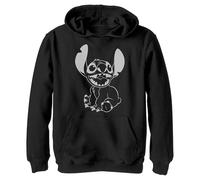 Disney Lilo Negative Stitch Hoodie Sudadera con Capucha, Black, 5 Years para Niños