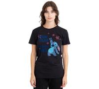 Disney Lilo Stitch New Year, Happy Me Camiseta de Mujer, Negro, M