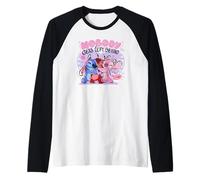 Disney Lilo & Stitch Nobody Gets Left Behing Sketch Big Logo Camiseta Manga Raglan