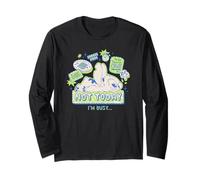 Disney Lilo & Stitch Not Today I'm Busy Neon Retro Big Logo Manga Larga