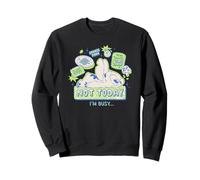 Disney Lilo & Stitch Not Today I'm Busy Neon Retro Big Logo Sudadera