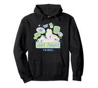 Disney Lilo & Stitch Not Today I'm Busy Neon Retro Big Logo Sudadera con Capucha