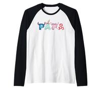 Disney Lilo & Stitch Papa Father's Day Birthday Family Trip Camiseta Manga Raglan