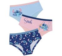 Disney Lilo & Stitch - Paquete de Tres Calzoncillos Hipster para niñas, 95% algodón, 5% Elastano, Multicolor, 13-14 años