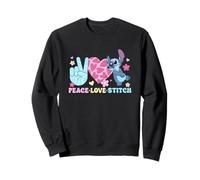 Disney Lilo & Stitch Peace Love Stitch Groovy Style Quote Sudadera