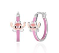 Disney Lilo & Stitch - Pendientes de aro de ángel rosa para mujer | Joya con licencia oficial Disney | Caja de regalo incluida