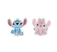 Disney Lilo & Stitch - Pendientes de Stitch y Angel para mujer | Joya con Licencia Oficial Disney | Caja de regalo incluida