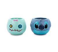 Disney Lilo & Stitch Scrump and Stitch - Mini tazas de cerámica esculpidas | Juego de 2