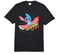 Disney Lilo & Stitch Sizzling The Day Bacon Surfing Logo Comfort Colors Adult Heavyweight T-shirt