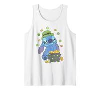 Disney Lilo & Stitch St. Patrick's Day Happy Pot of Gold Camiseta sin Mangas