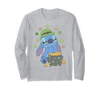 Disney Lilo & Stitch St. Patrick's Day Happy Pot of Gold Manga Larga