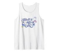 Disney Lilo & Stitch Stitch Is Coastal Cool Big Chest Logo Camiseta sin Mangas