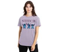 Disney Lilo Stitch Stitch Poses Camiseta de Mujer, Lavanda, L