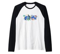 Disney Lilo & Stitch The Main Star Stitch Big Chest Logo Camiseta Manga Raglan