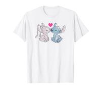 Disney Lilo & Stitch Valentine's Day Stitch & Angel Couple Camiseta
