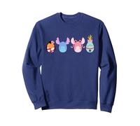 Disney Lilo & Stitch with Angel and Scrump Cute Easter Eggs Sudadera, Unisex para adultos, Azul Marino, XXL