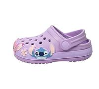 Disney Lilo & Stitch - Zuecos para niñas, diseño de ángel, color morado, para verano, playa, jardín, zapatos ligeros para vacaciones, Purple, 13 UK Child