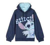 Disney Lilo und Stitch - Sudadera con capucha para niños y adolescentes, sudadera genial, azul oscuro o rosa, cálida y acogedora, tallas 128-164 cm, azul, 152